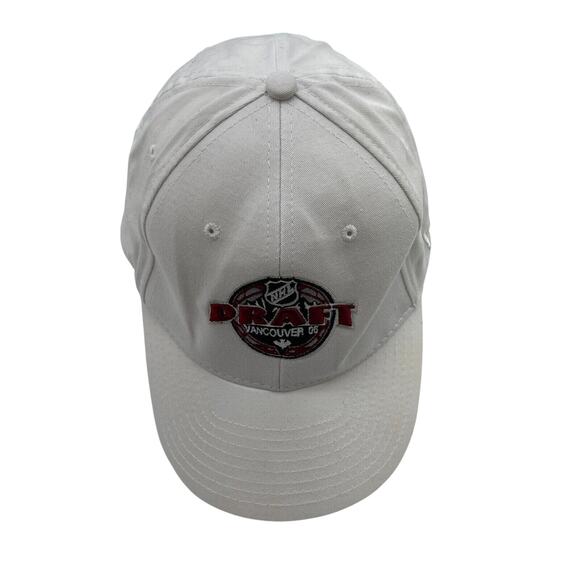 New Era NHL Draft Vancouver White Baseball Hat Cap OSFA Some Discoloration - Picture 1 of 9